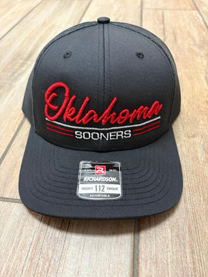 Oklahoma Sooners Script Triple Lined Hats