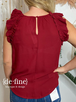 Ruffle Sleeveless Top in 8 Fun Colors - Great for layering!!