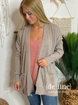 Open Front Lightweight Cardigan - 6 Colors