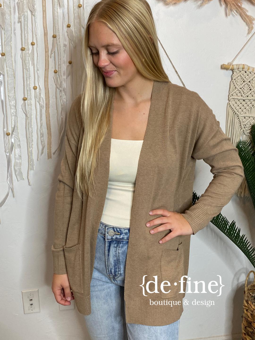 Open Front Lightweight Cardigan - 6 Colors