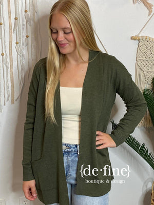 Open Front Lightweight Cardigan - 6 Colors