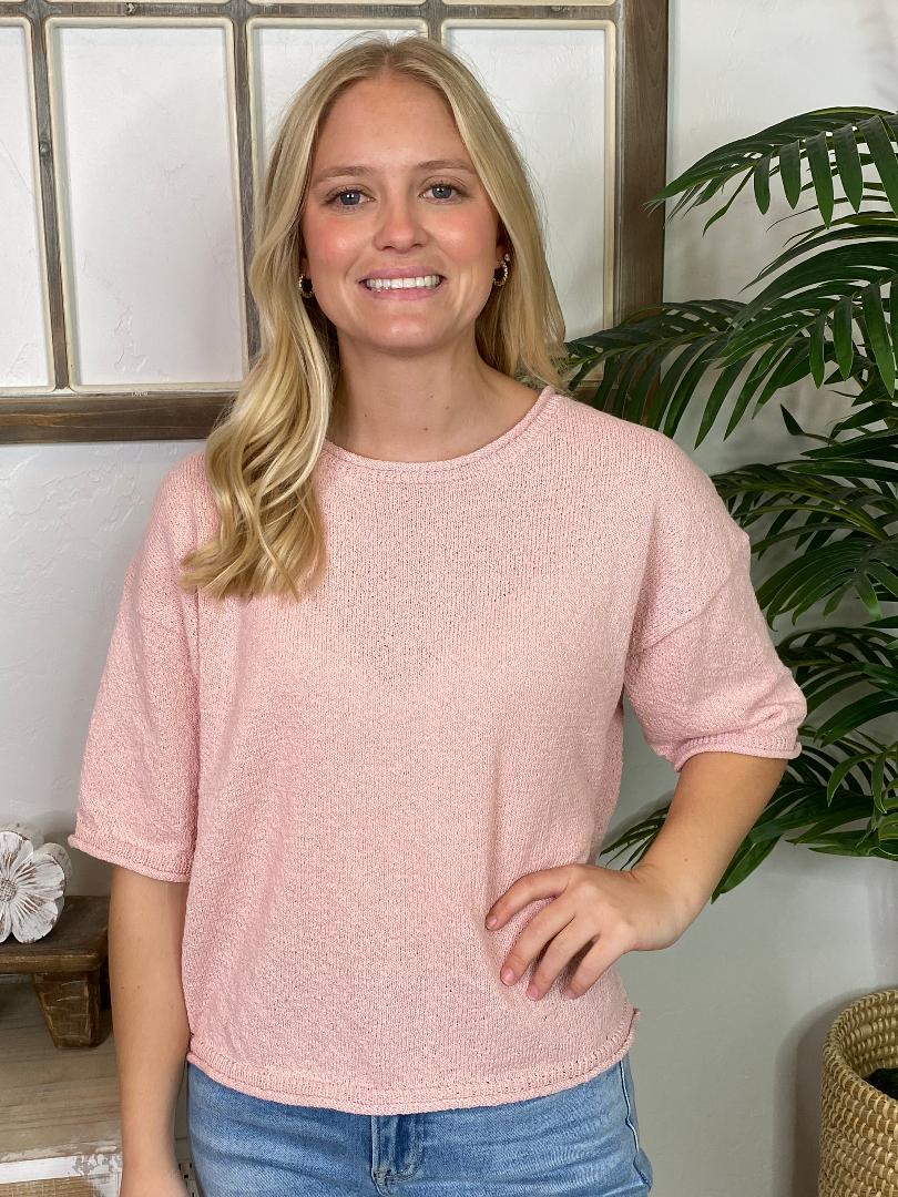 Light Pink Soft Pullover Spring Sweater