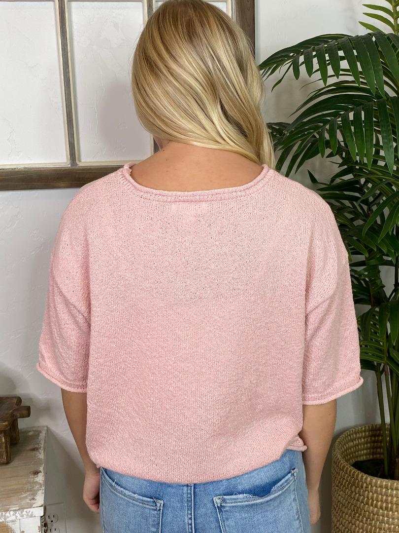 Light Pink Soft Pullover Spring Sweater