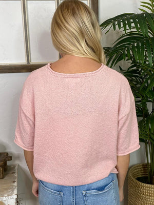 Light Pink Soft Pullover Spring Sweater