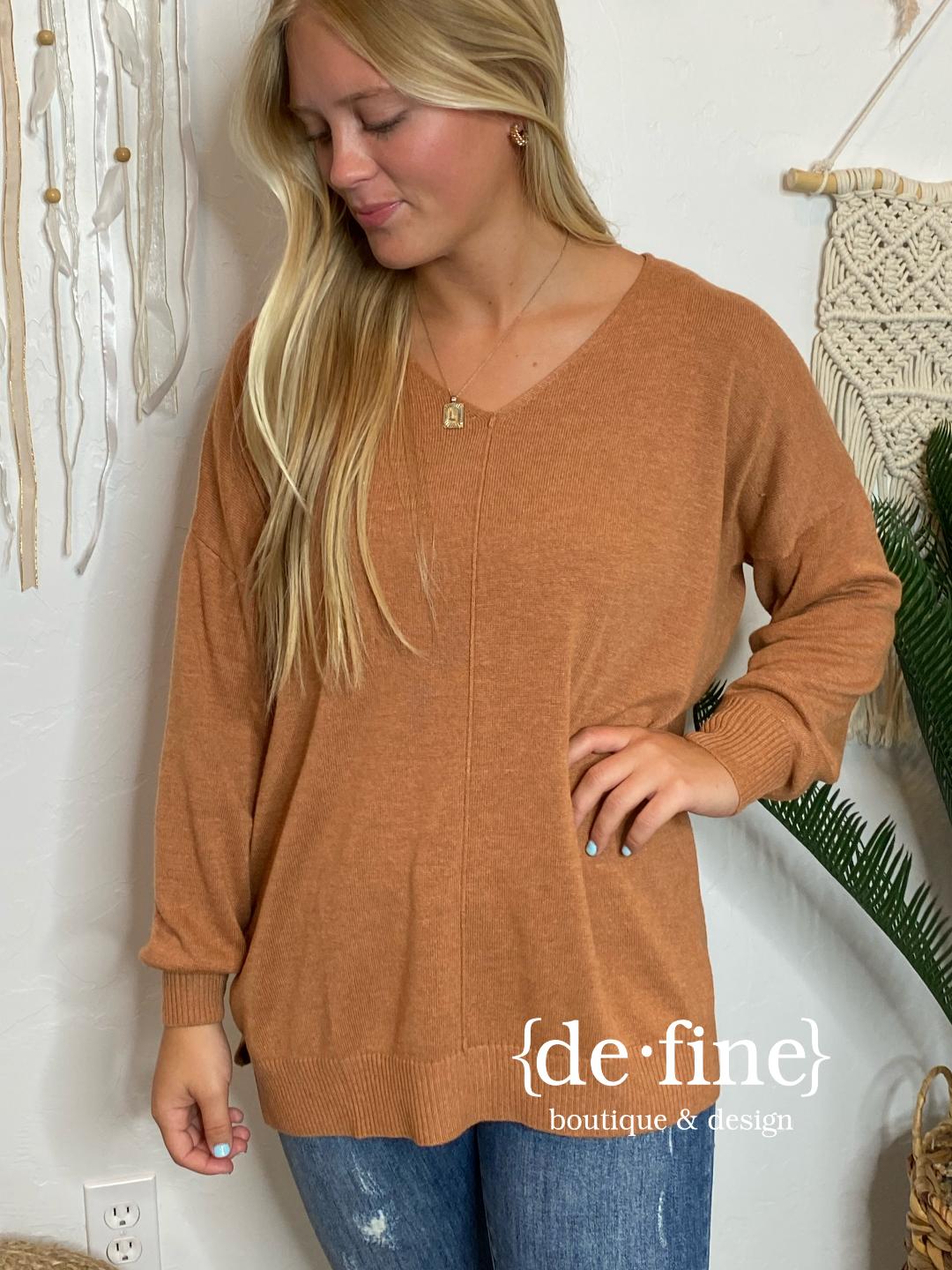 Lightweight V Neck Sweater in Curvy - 3 Colors
