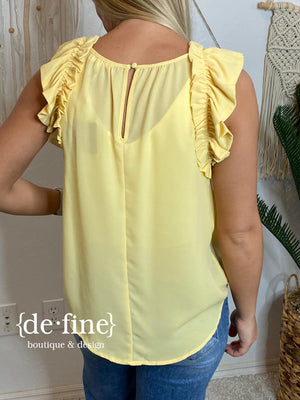 Ruffle Sleeveless Top in 7 Fun Colors - Great for layering!!