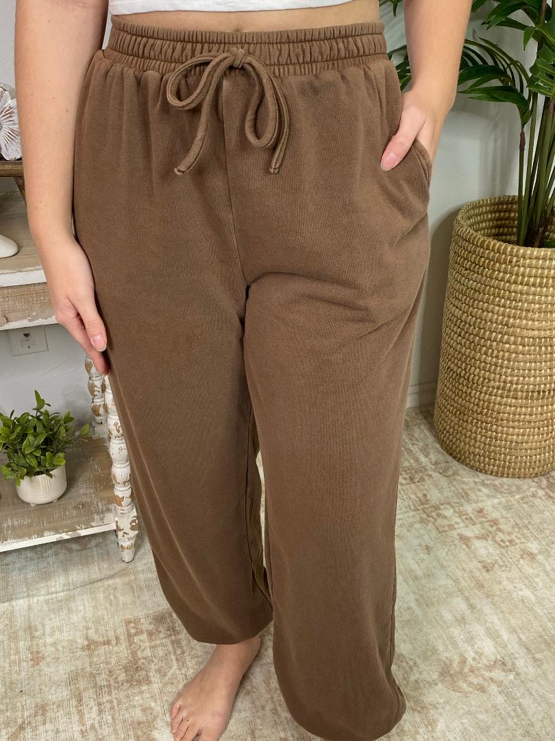 Washed Drawstring Joggers in 3 Colors