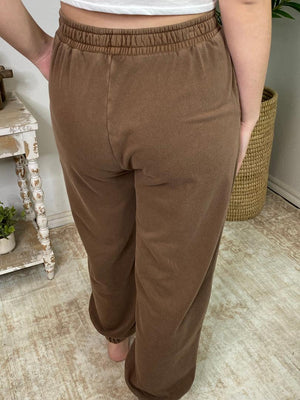 Washed Drawstring Joggers in 3 Colors