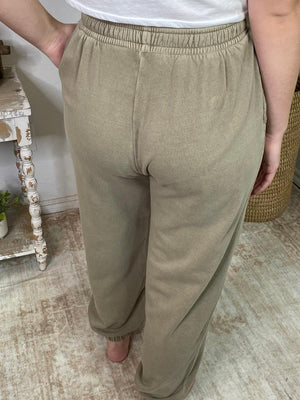 Washed Drawstring Joggers in 3 Colors