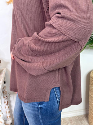 Super Soft Ribbed Boxy Top in Red, Hunter Green and Chocolate Brown