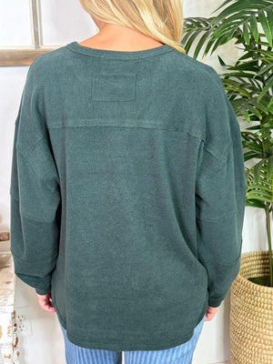 Super Soft Ribbed Boxy Top in Red, Hunter Green and Chocolate Brown