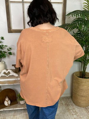 V-Neck Vintage Tee in 4 Colors - Curvy Sizes