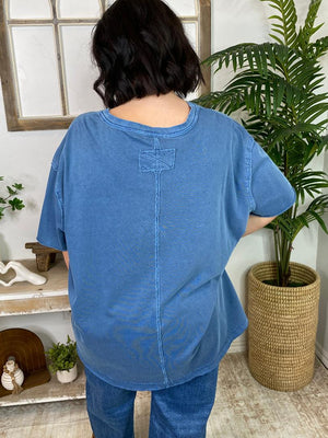 V-Neck Vintage Tee in 4 Colors - Curvy Sizes