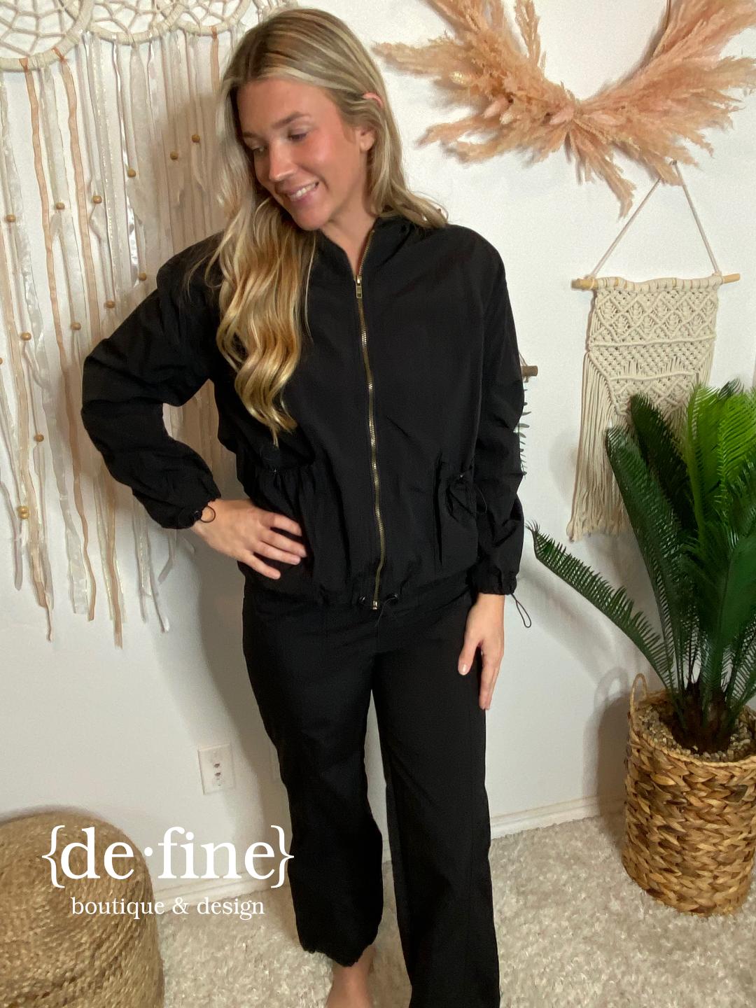 Black Wind Suit Jacket & Pants - Sold Separately