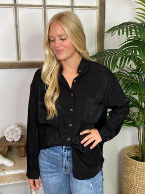 Oversized Button Top in 3 Colors S-3XL