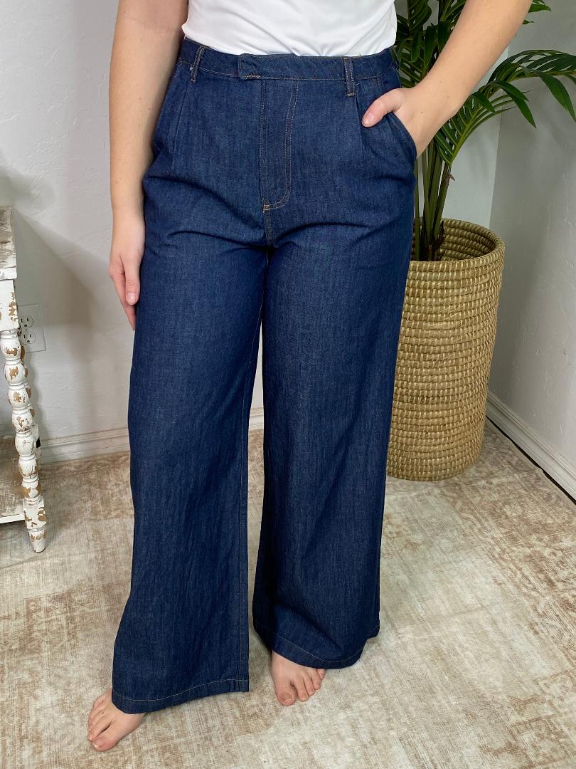 Dark Denim Trouser Pants