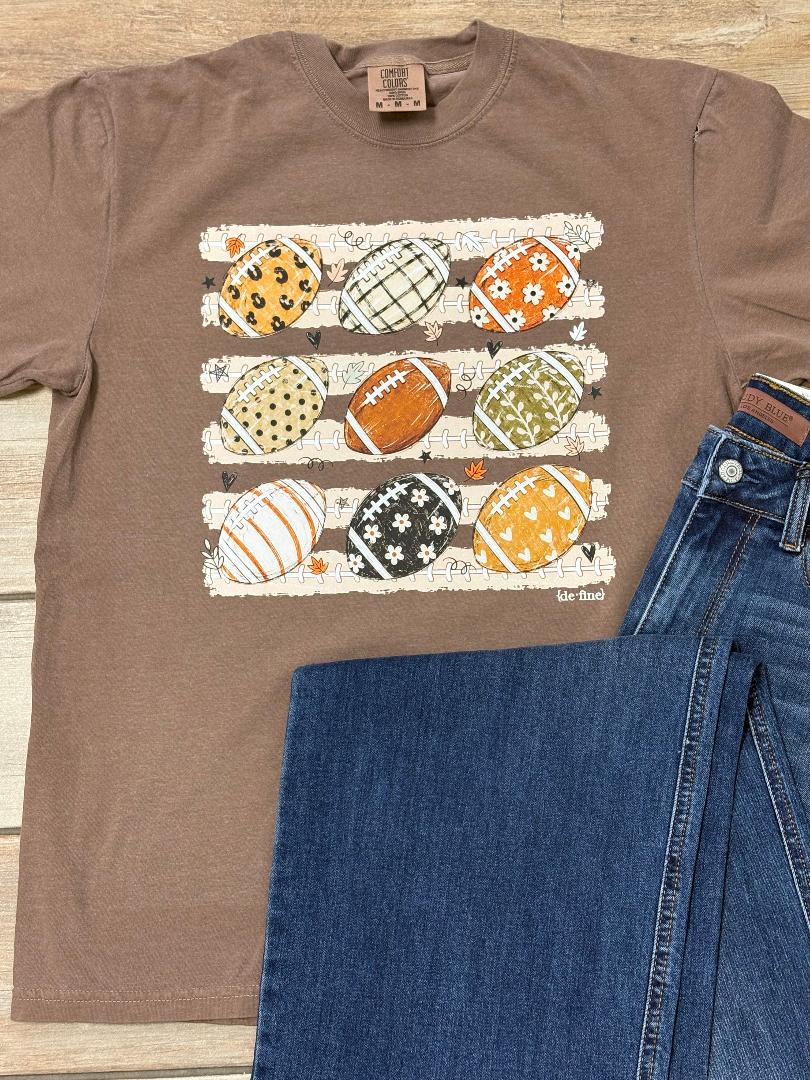 Boho Footballs Graphic Tee