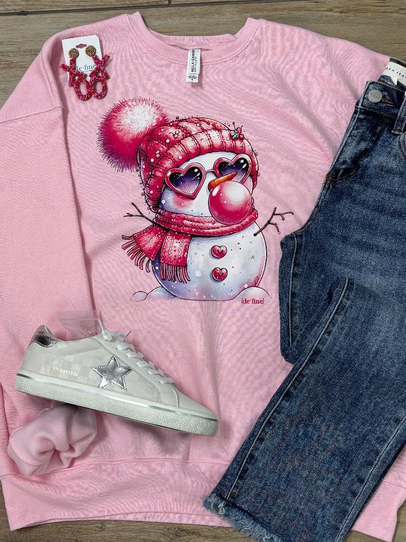 Bubblegum Snowman Tee or Sweatshirt