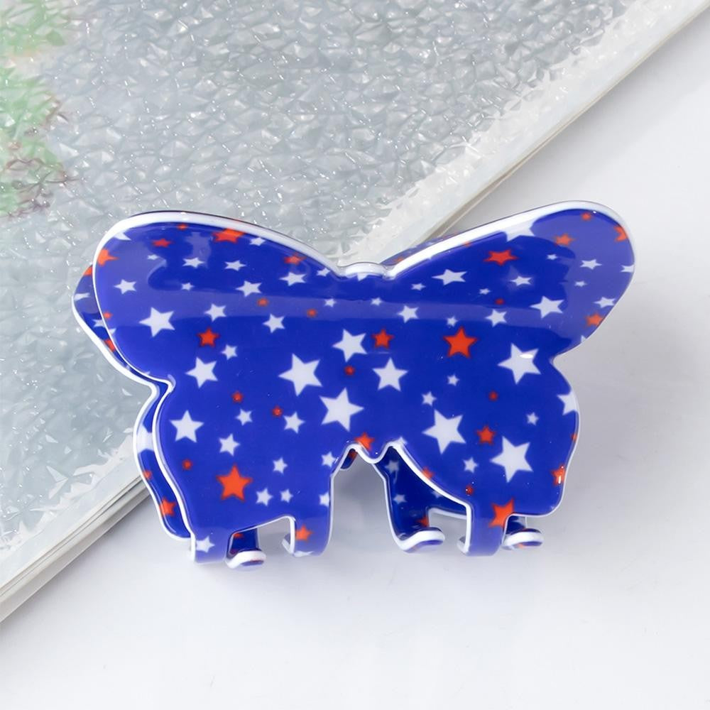 Butterfly Stars Patriotic Hair Clip