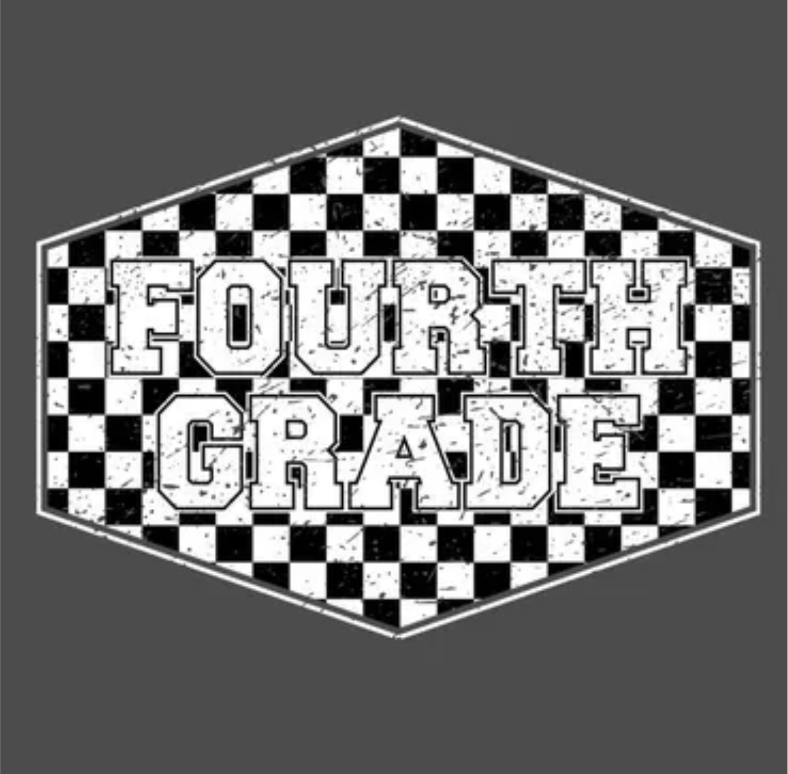 Black White Check Back to School Tees Pre-K - 4th Grade