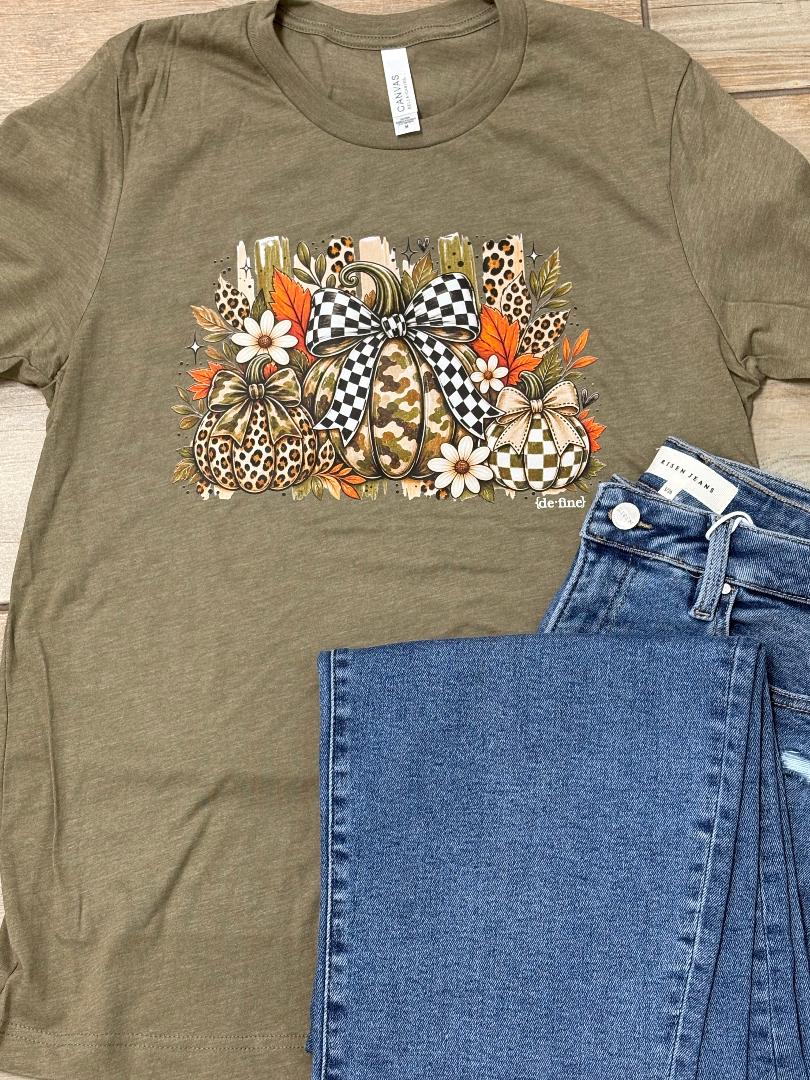 Camo Pumpkin Trio Graphic Tee