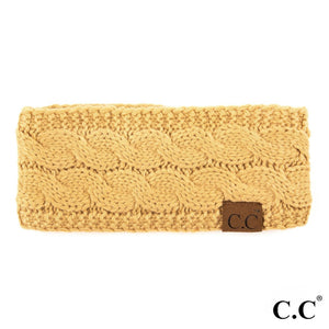 CC Solid Cable Knit Headwrap