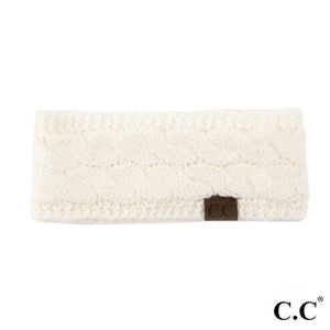 CC Solid Cable Knit Headwrap