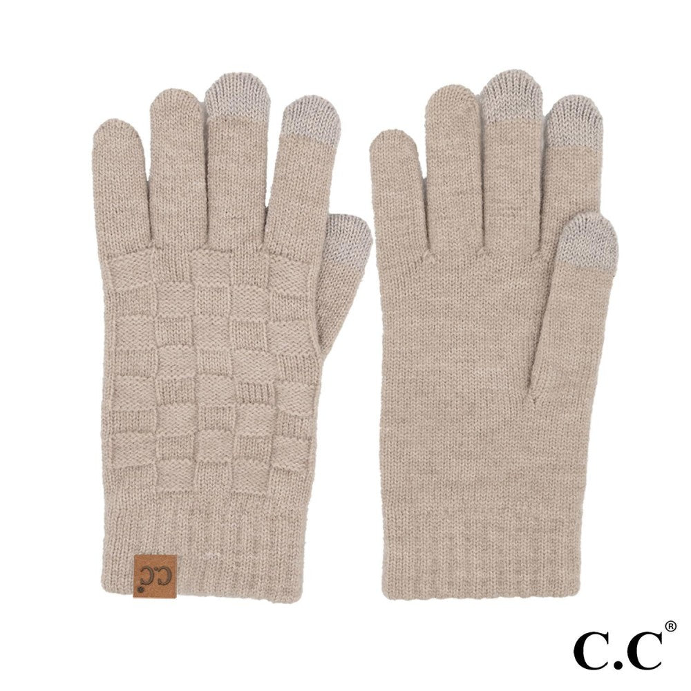 CC Weave Texture Smart Touch Gloves