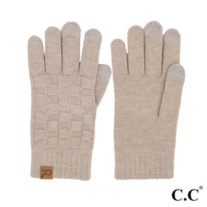 CC Weave Texture Smart Touch Gloves