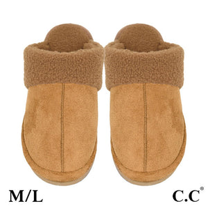 CC Faux Suede Sherpa Slippers