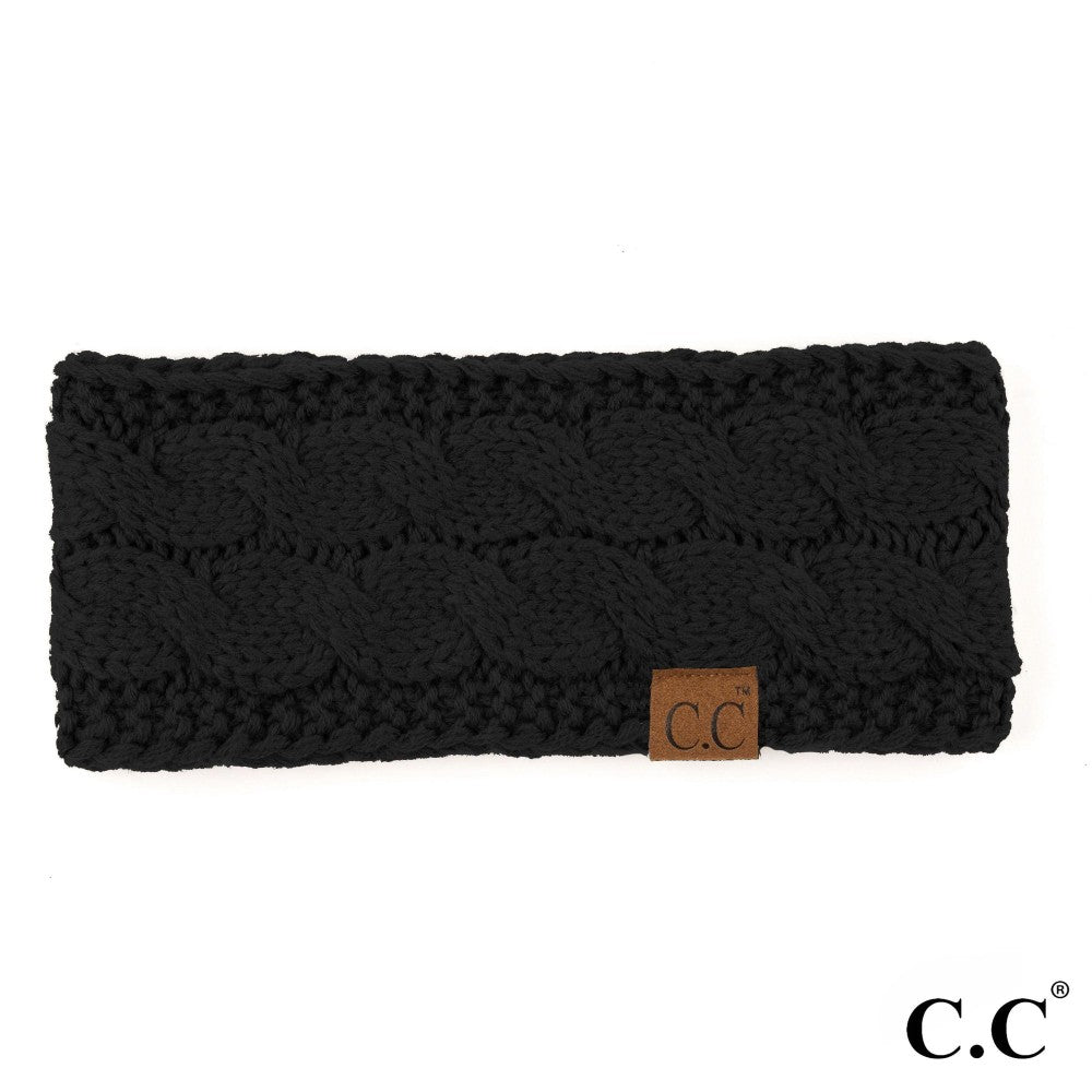 CC Solid Cable Knit Headwrap