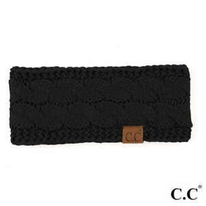 CC Solid Cable Knit Headwrap