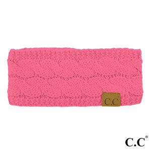 CC Solid Cable Knit Headwrap