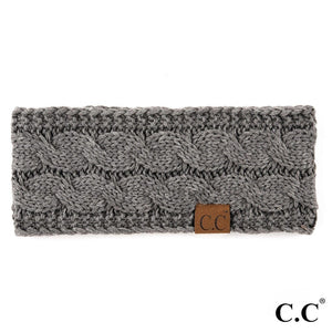 CC Solid Cable Knit Headwrap