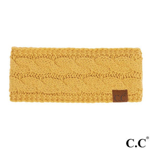 CC Solid Cable Knit Headwrap