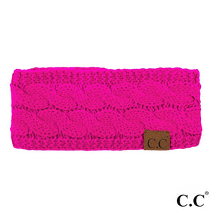 CC Solid Cable Knit Headwrap