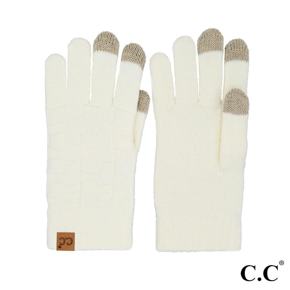 CC Weave Texture Smart Touch Gloves