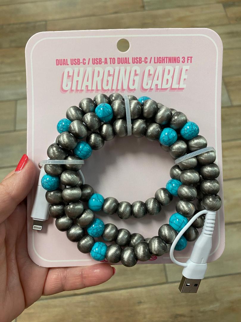 4 Way Beaded Phone Chargers in Lots of Colors