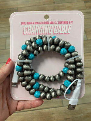 4 Way Beaded Phone Chargers in Lots of Colors