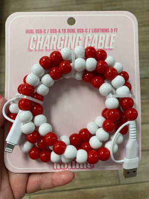 4 Way Beaded Phone Chargers in Lots of Colors