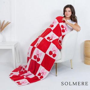 Cherries & Strawberries Cozy Blankets PRE SALE