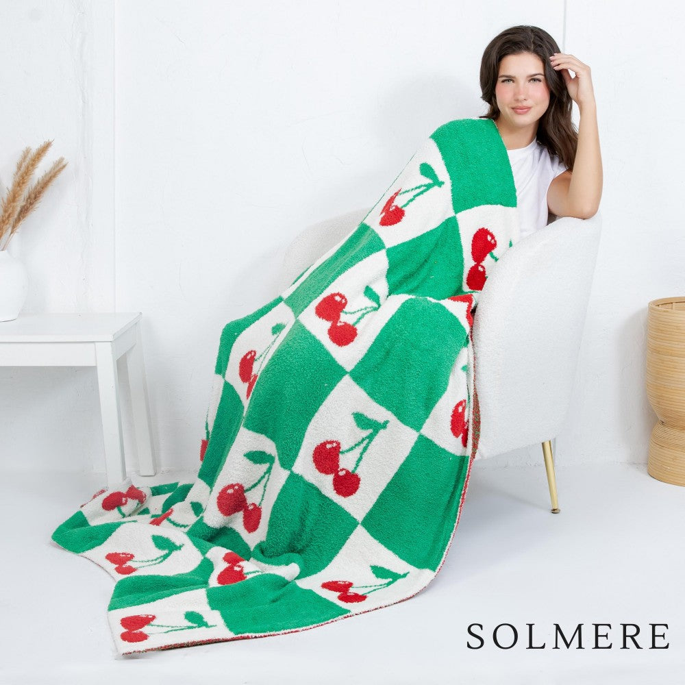 Cherries & Strawberries Cozy Blankets PRE SALE