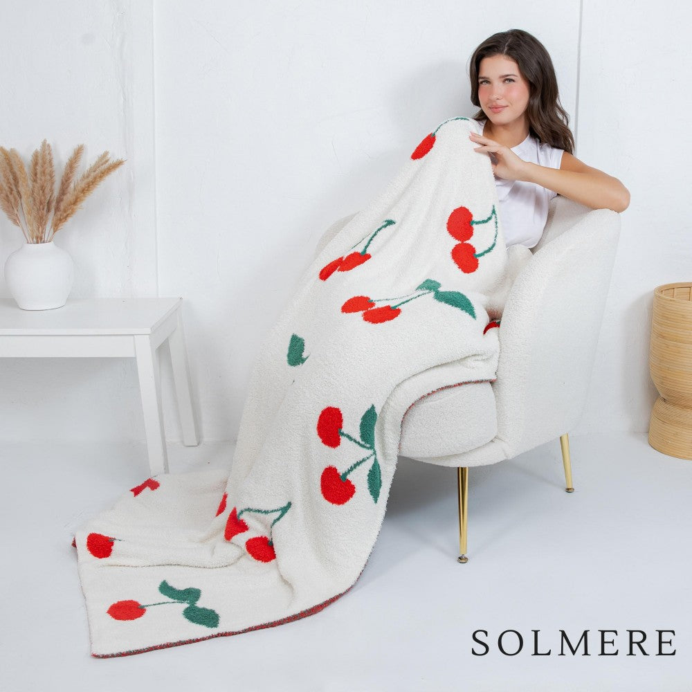 Cherries & Strawberries Cozy Blankets PRE SALE