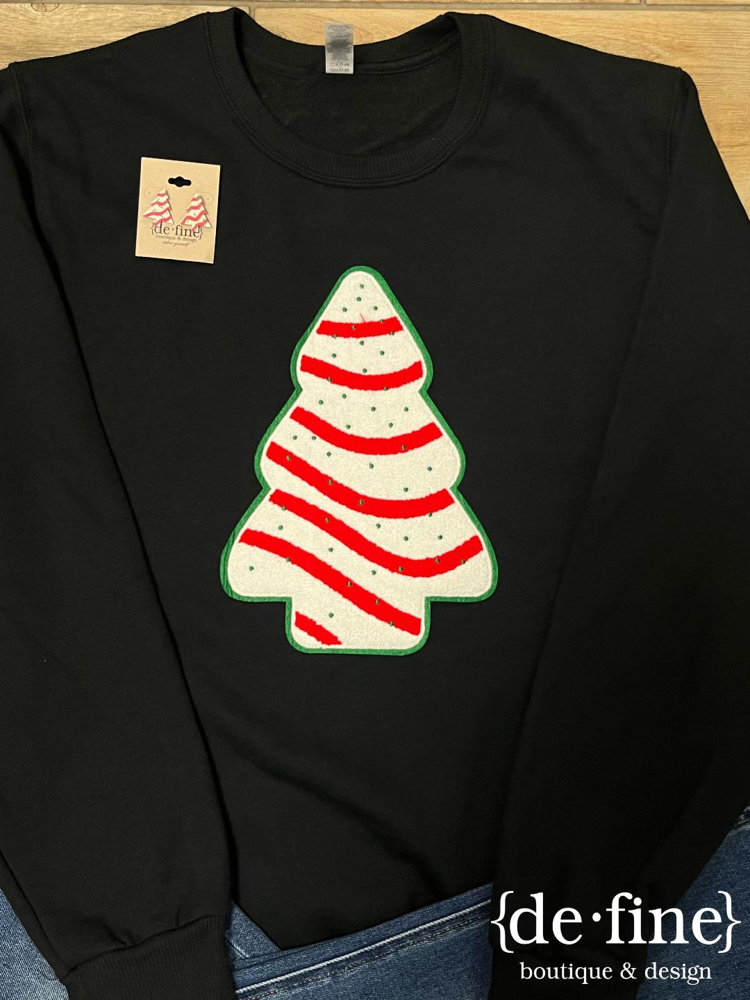 Christmas Tree Cake Patch Sweatshirt