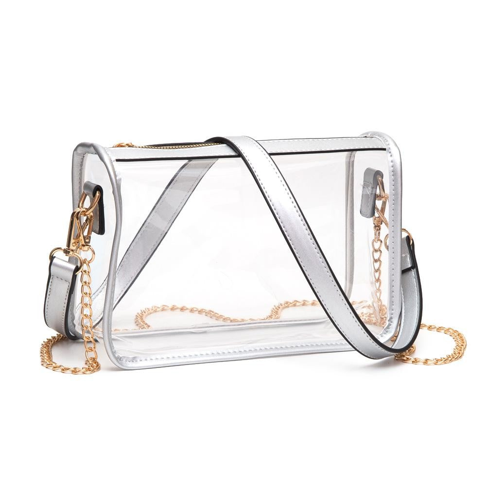 Silver Clear Rectangle Purse