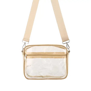 Clear Crossbody with Front Pocket in 3 Colors