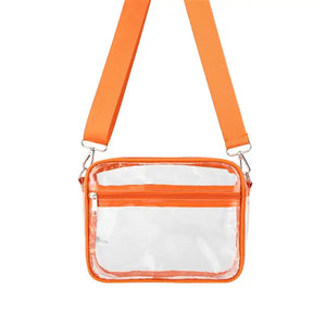 Clear Crossbody with Front Pocket in 3 Colors