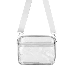 Clear Crossbody with Front Pocket in 3 Colors