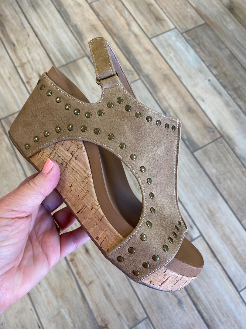 Corkys Carley Taupe Studs Sandals