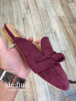 Corkys Faux Suede Flats with Bow in 3 Fabulous Fall Colors